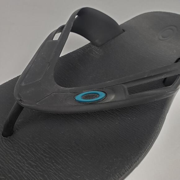 Oakley Ellipse Mens Size 13 Black Slip On Casual Thong Flip Flop Sandals main image 10